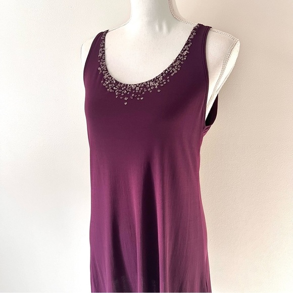 Eileen Fisher Purple Silk Sequin Tank Top - Picture 12 of 14